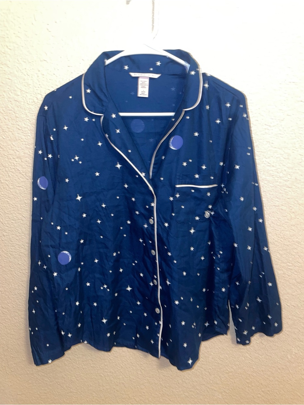 Victoria's Secret set Navy Blue Star Print pajama set sz M
